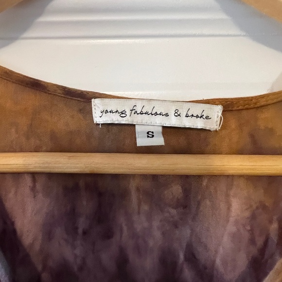 Young Fabulous & Broke Tie-Dye Maxi Dress w/Belt Sz Small excellent condition - Picture 5 of 9